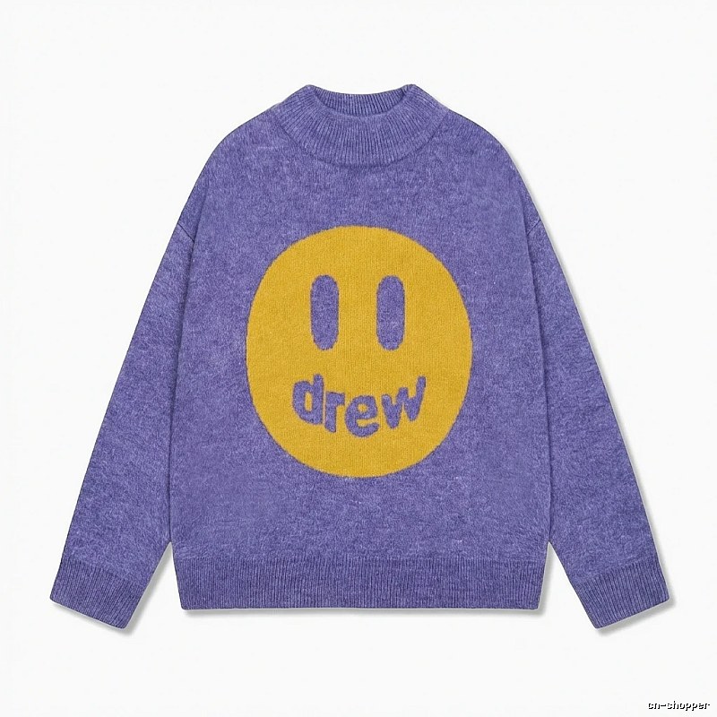 DREW Smiley Purple Sweater