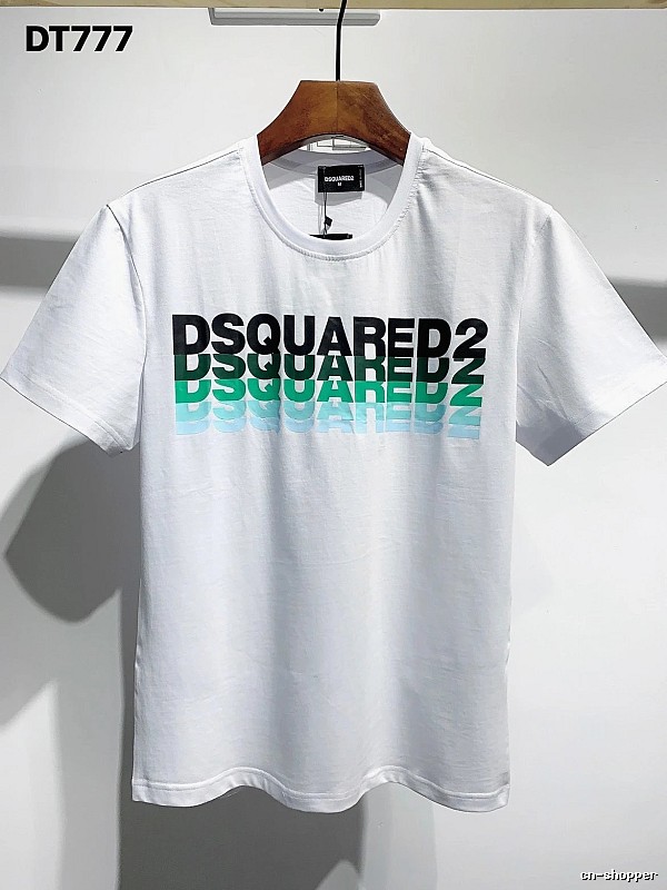 DSQUARED2 Gradient Letter Trendy Brand White T-Shirt