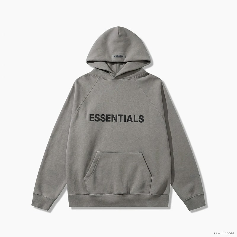 ESSENTIALS minimalist gray hoodie