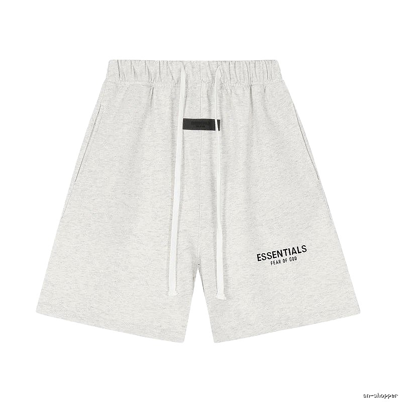 ESSENTIALS minimalist light gray shorts