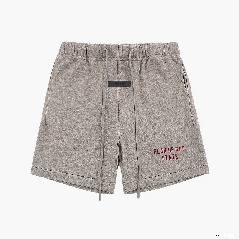 ESSENTIALS minimalist light gray shorts
