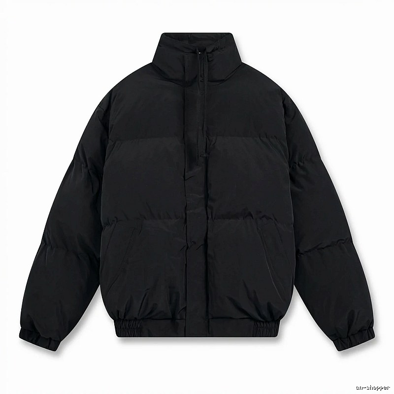 ESSENTIALS minimalist style black cotton-padded jacket