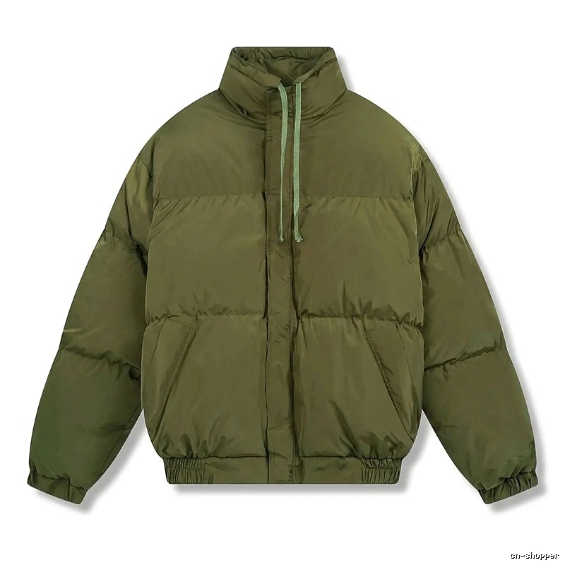 ESSENTIALS Minimalist Style Olive Green Cotton Jacket