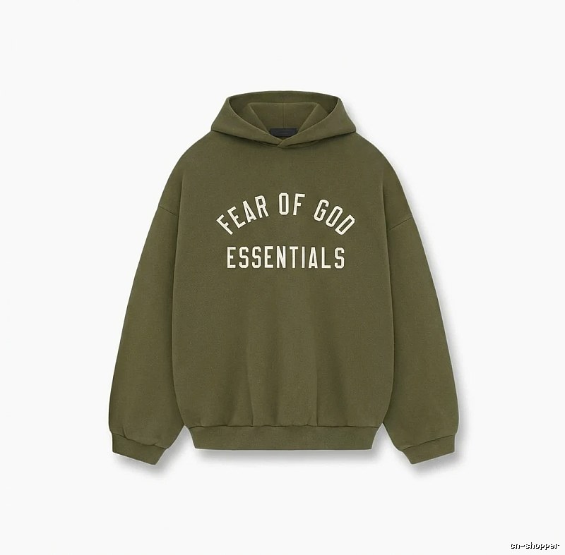 ESSENTIALS minimalist style olive green sweatshirt