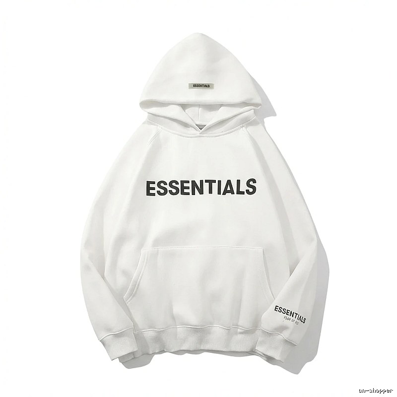 ESSENTIALS minimalist style white sweatshirt