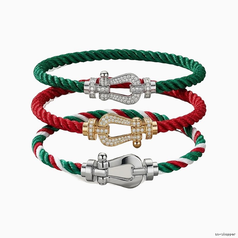 Fred Classic Red and Green Rope Bracelet