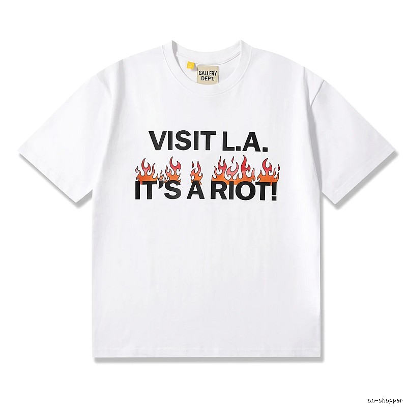 Gallery Dept Flame Print White T-shirt