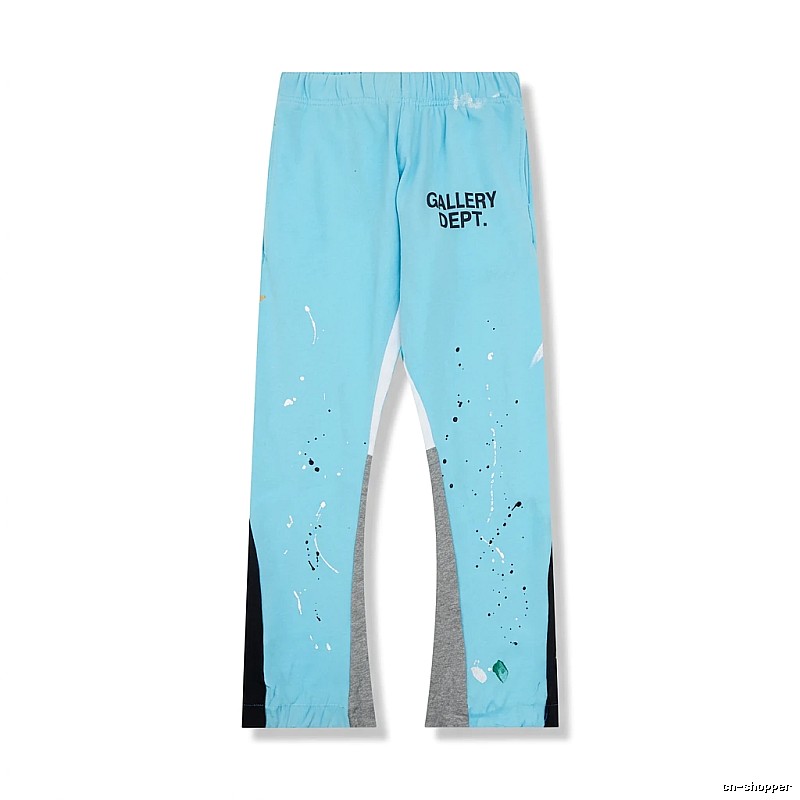 Gallery Dept graffiti-style light blue trousers