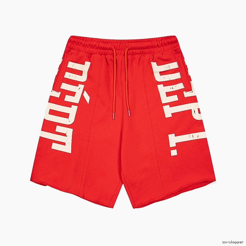 Gallery Dept. Letter Trend Brand Red Shorts