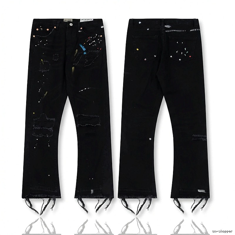 Gallery Dept Ripped Trendy Black Jeans