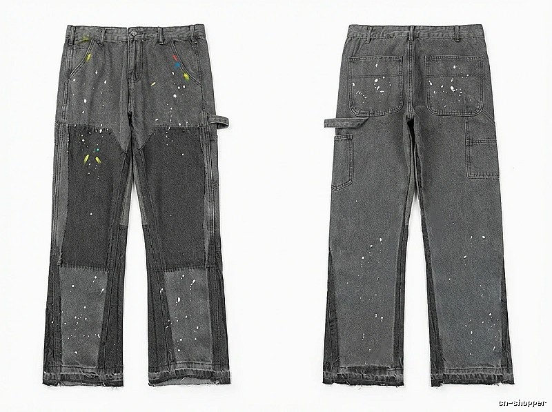 Gallery Dept. Stitched Graffiti Style Grey Pants