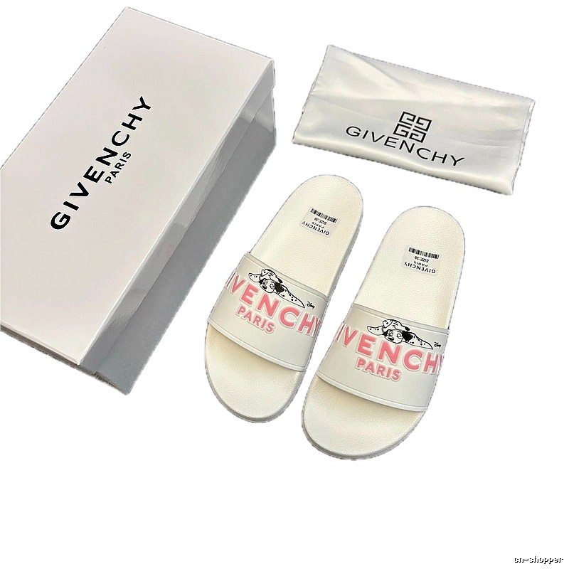 Givenchy x Disney Co-branded Casual Style White Slippers
