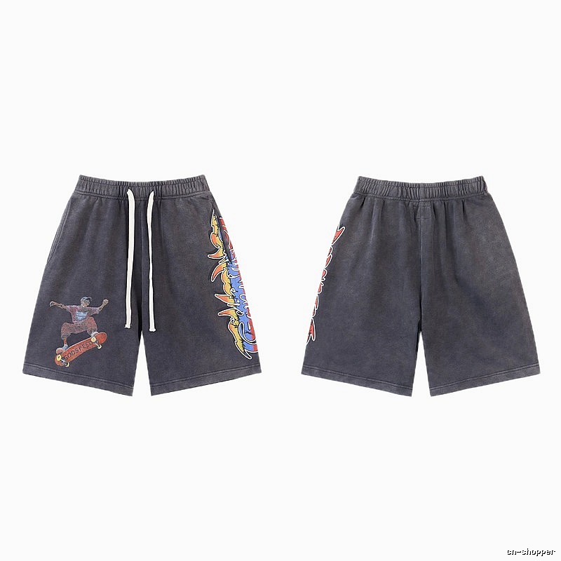 Godspeed Skate Series Street Style Distressed Grey Shorts