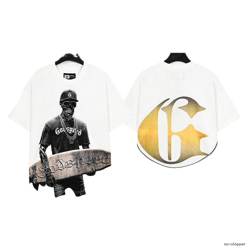Godspeed Skeleton Print Street Style White T-Shirt