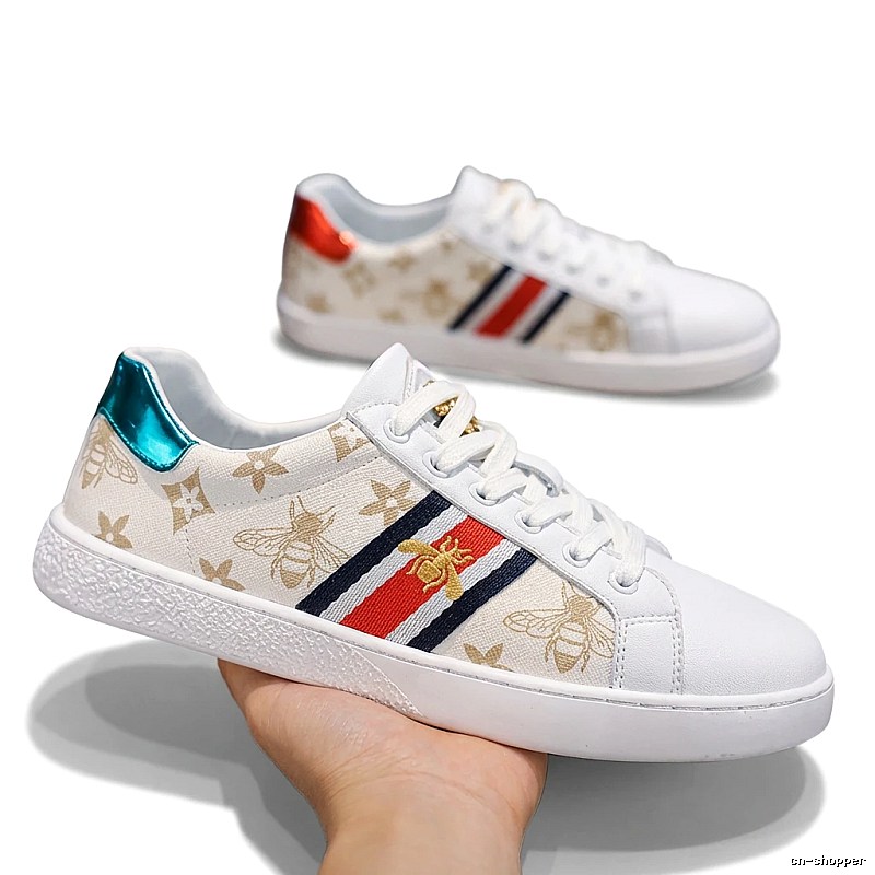Gucci Bee Collection Fashionable White Shoes