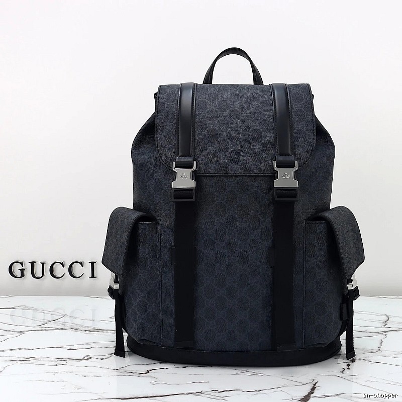 Gucci Black Gucci Monogram Backpack Backpack for Casual Outfits