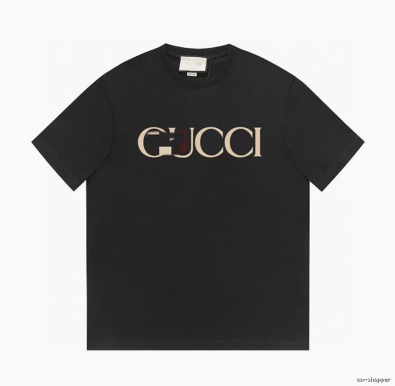 Gucci Classic Print Vintage Style Black T-Shirt