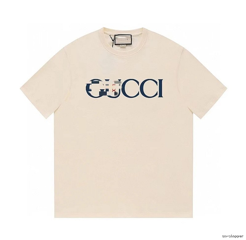 Gucci Classic Printed Casual Style Off-white Short Sleeve T-Shirt