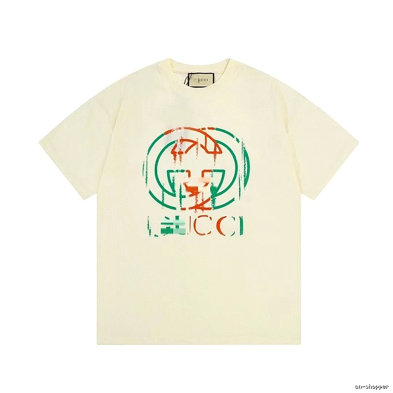 Gucci Double G Graffiti Vintage Style Off-white T-shirt