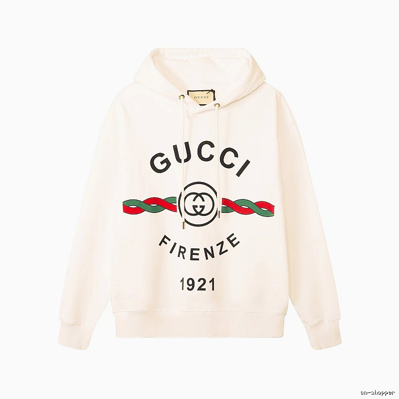 Gucci Hoodie with Cream Hoodie with Gucci Firenze