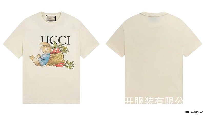 Gucci Peter Rabbit Vintage Style Off-White Short-Sleeve T-Shirt