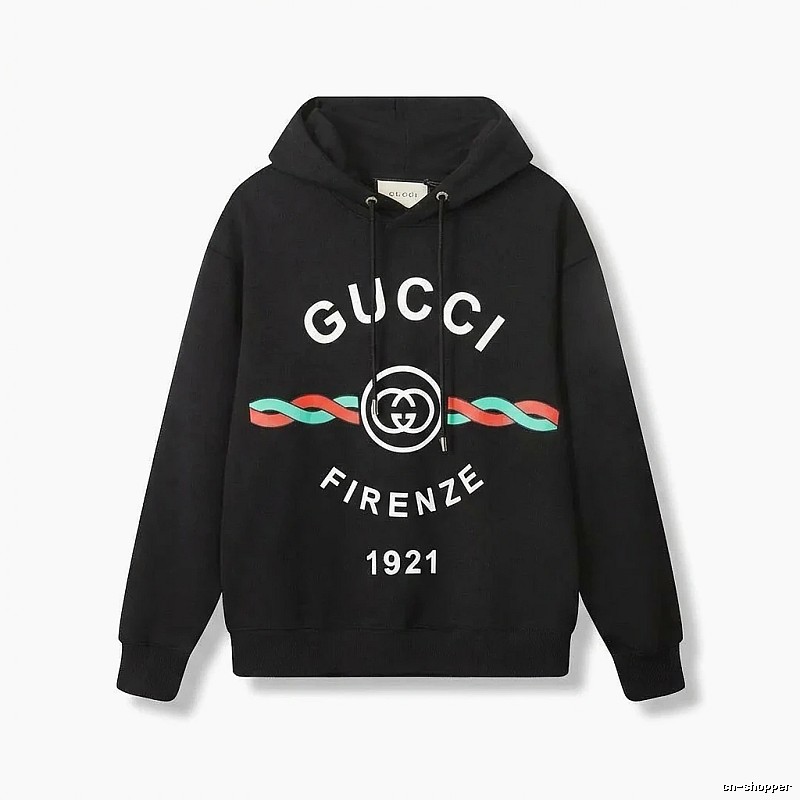 Gucci retro-style black hoodie