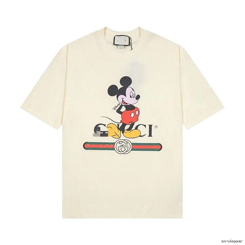 Gucci x Mickey Mouse Co-branded Vintage Style Off-white T-shirt