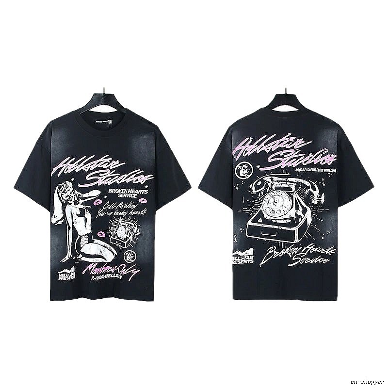 Hellstar Heartbreak Series Graffiti Style Black T-Shirt