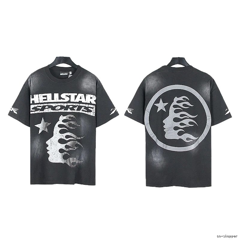 Hellstar Sporty Street Style Black Short Sleeve T-Shirt