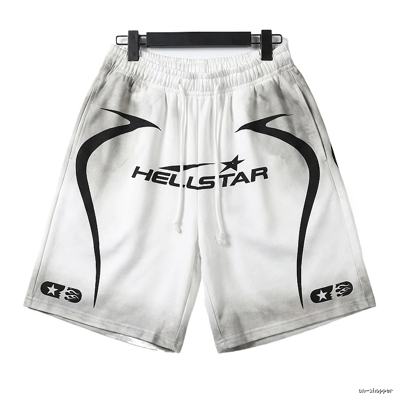Hellstar Trendy Style White Shorts