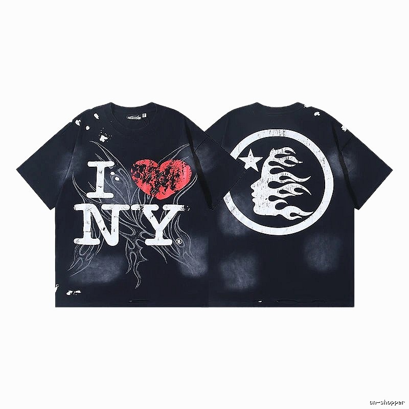 HellstarNY Vintage Distressed Black Short-sleeve T-shirt