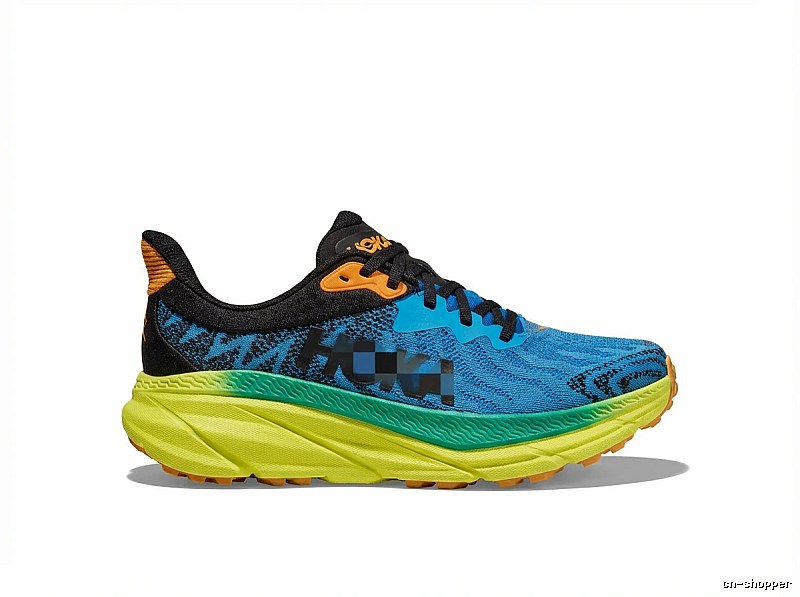 HOKA trendy and cool blue and yellow sports shoes