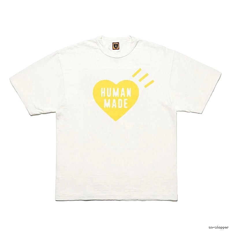 Human Made Monogram Heart logo T-shirt Black Green Human for Layered Styling
