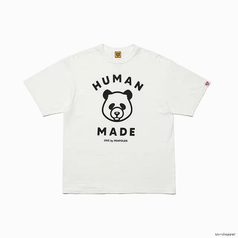 HUMAN MADE Panda Print Japanese Streetwear White Short Sleeve T-Shirt