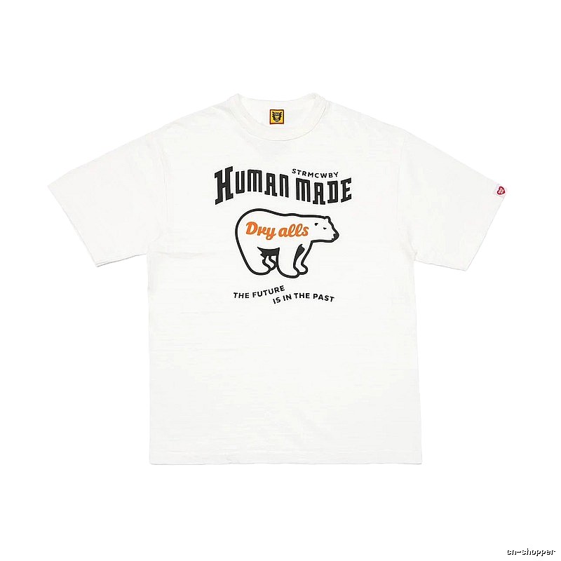 HUMAN MADE Polar Bear Print Vintage White T-Shirt