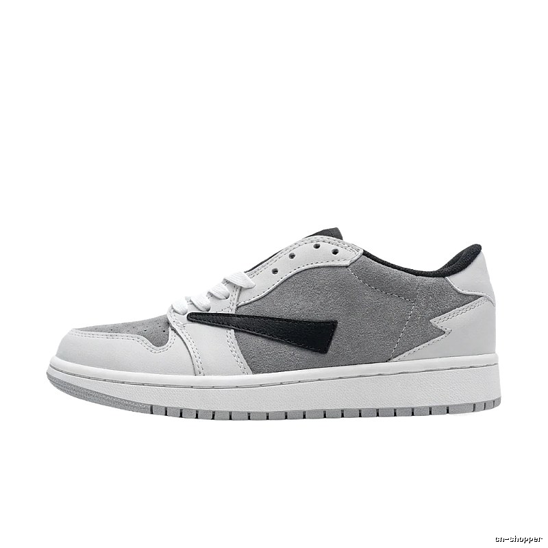 Jordan AJ1 Retro Style Gray and Black Shoes