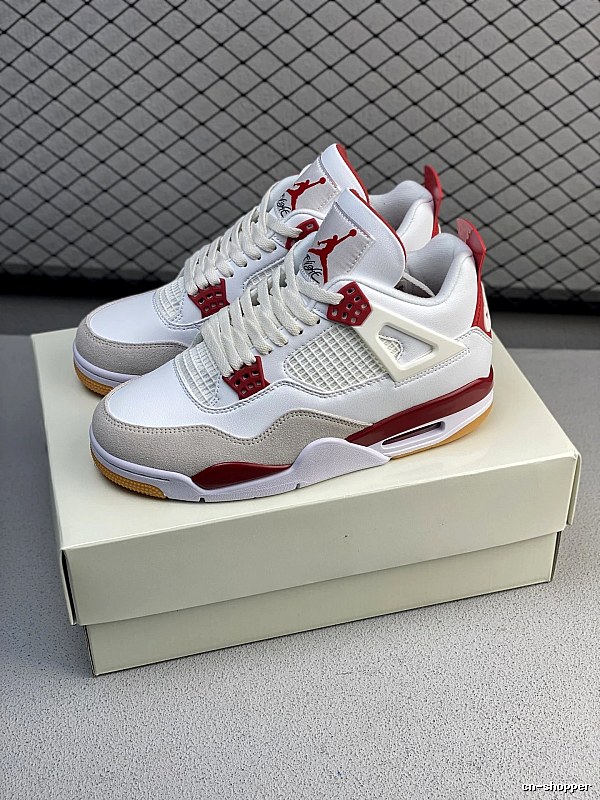 Jordan White and Red Basketball High-Tops, Structured High Top