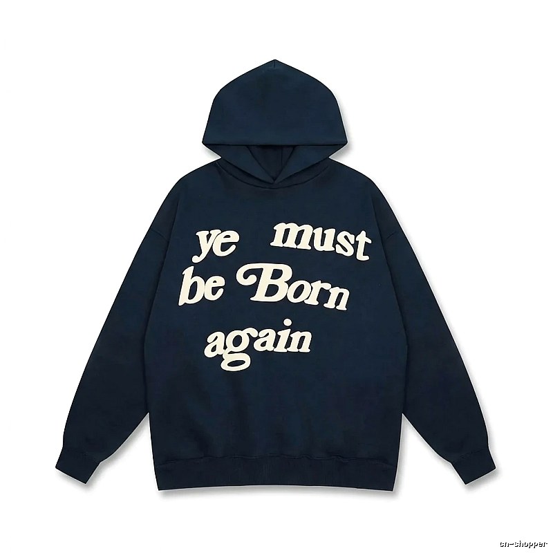 Kanye retro-style navy blue sweatshirt