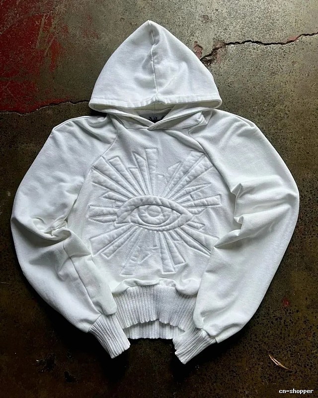 Kapital Casual Eye graphic hoodie Black Raised Eye for Streetwear Looks
