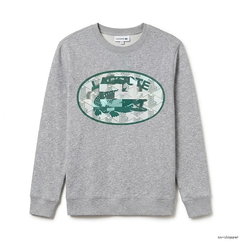 Lacoste retro-style grey sweatshirt
