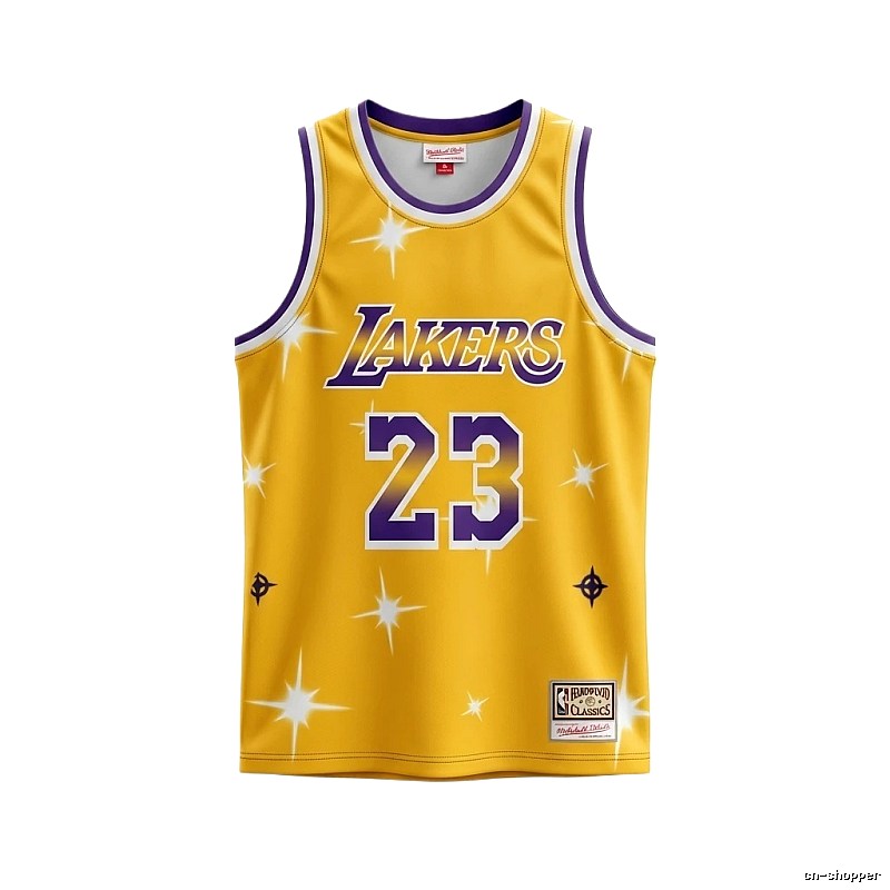 LBJ Lakers retro - style yellow jersey