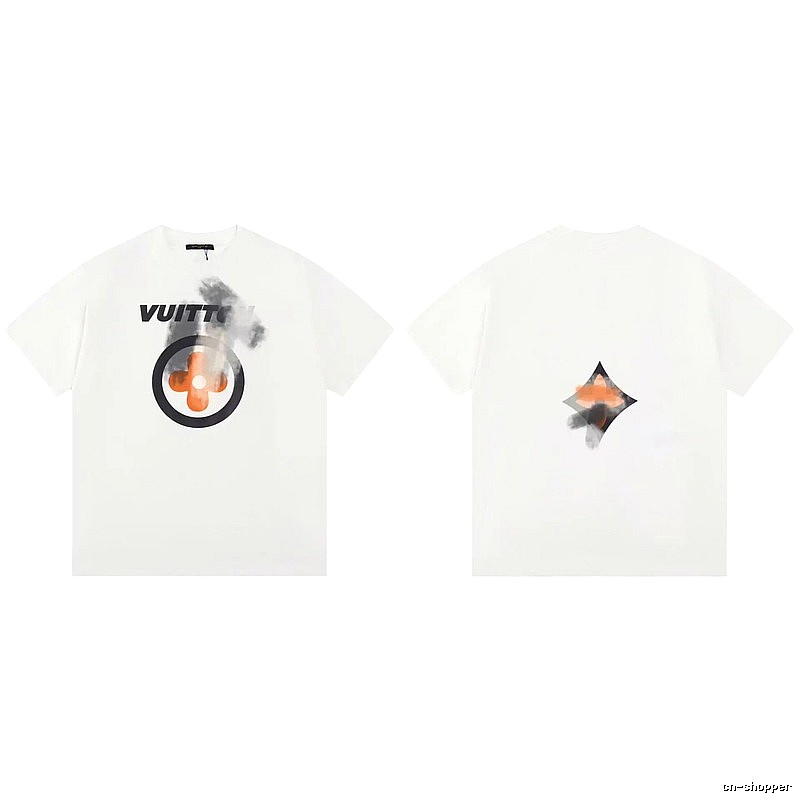Louis Vuitton Blurred Monogram Trendy & Cool White T-Shirt