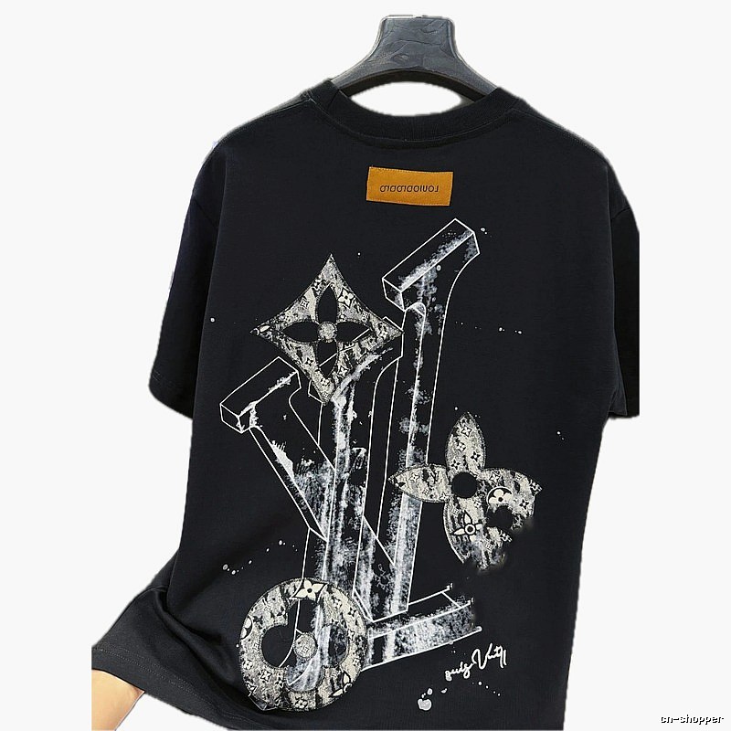 Louis Vuitton Monogram Collection Trendy Cool Black T-Shirt