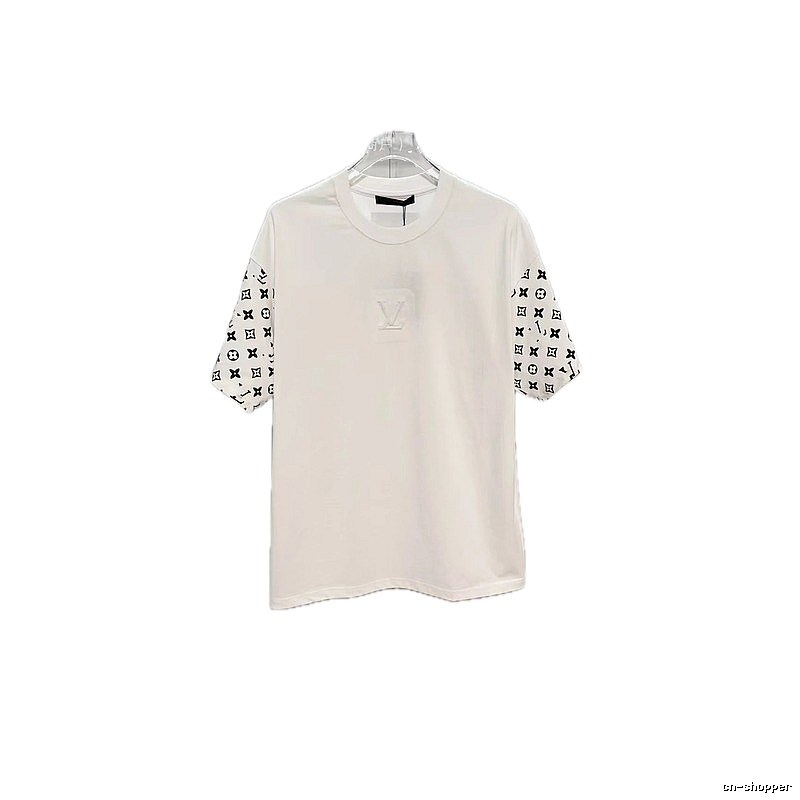 Louis Vuitton Monogram Patchwork Street-Luxury Style White T-Shirt