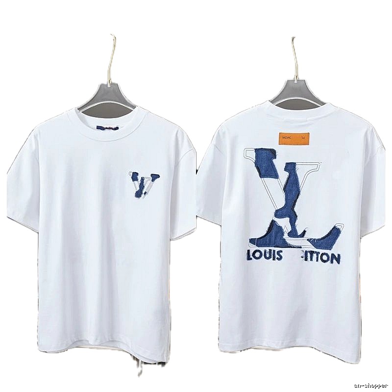 Louis Vuitton Patch Streetwear Style White Short-sleeve T-shirt