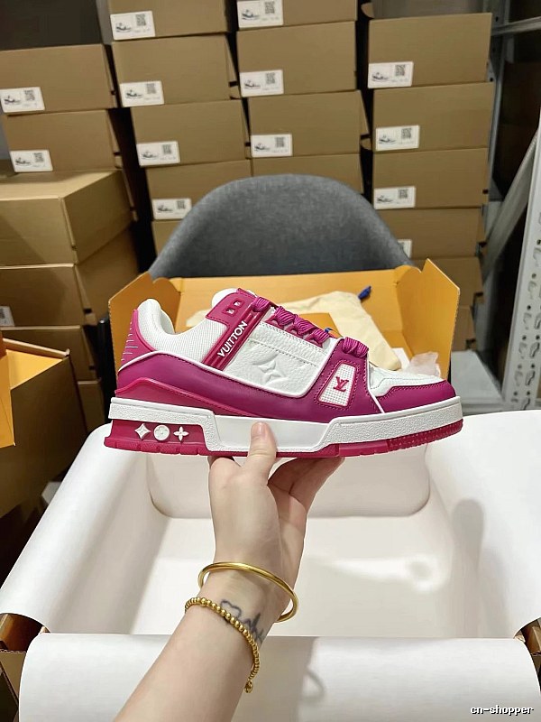 Louis Vuitton Pink Low-top Sneaker with Pink White Low-top for Casual Outfits