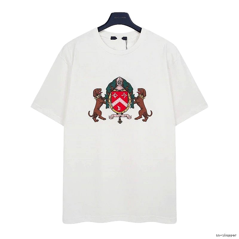 Louis Vuitton Vintage-style Badge White Short-sleeve T-shirt
