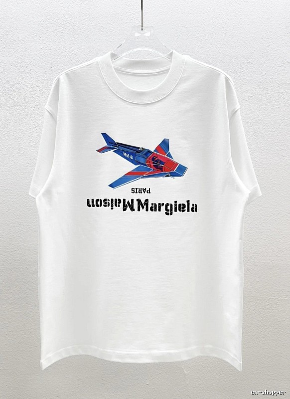 Maison Margiela MM6 Fighter Jet Print White T-Shirt