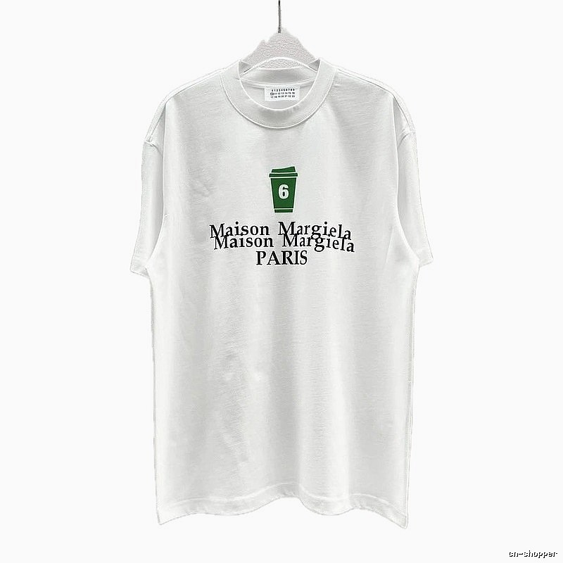 Maison Margiela No.6 Printed Casual White T-Shirt