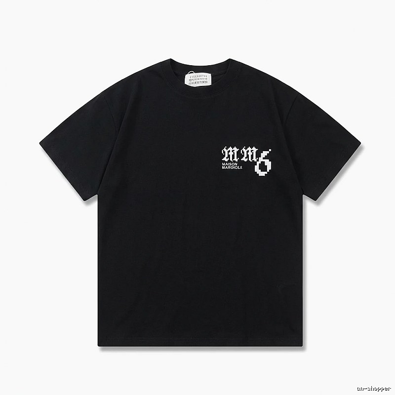 Maison Margiela pixel - style black T - shirt